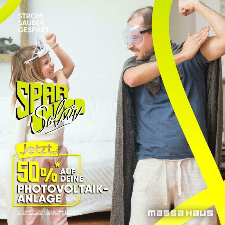 50% off-Aktionen für PV-Anlagen bei Massa-Haus